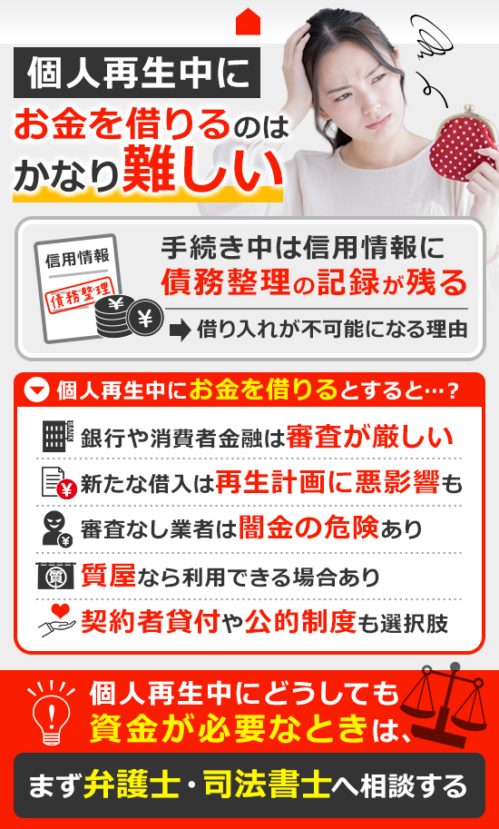 個人再生中の借り入れが難しい理由